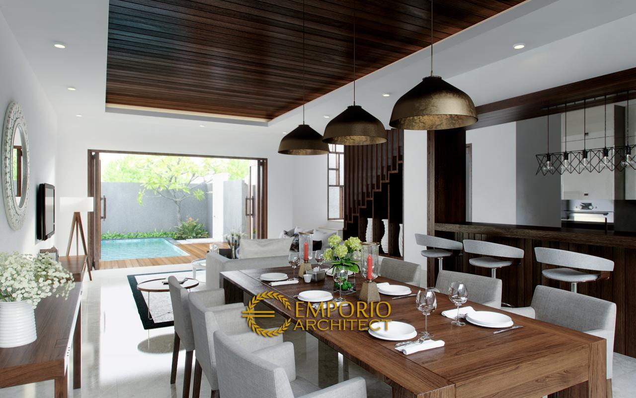 Desain Ruang Makan Villa Style Villa Bali 2 Lantai Bapak Agung Adhy di Ubud, Bali 4