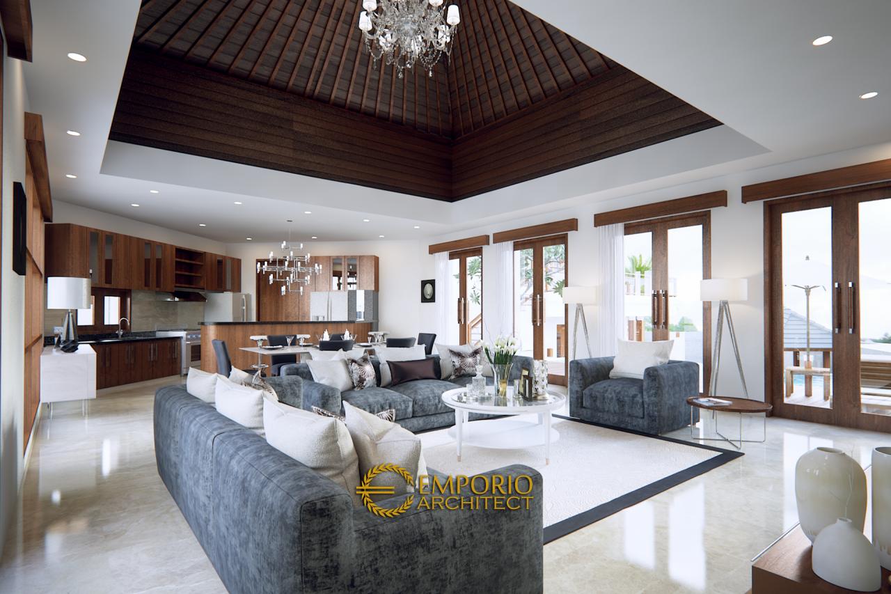 Desain Ruang Keluarga Villa Style Villa Bali 2 Lantai Ibu Ni Luh di Ubud, Bali 3