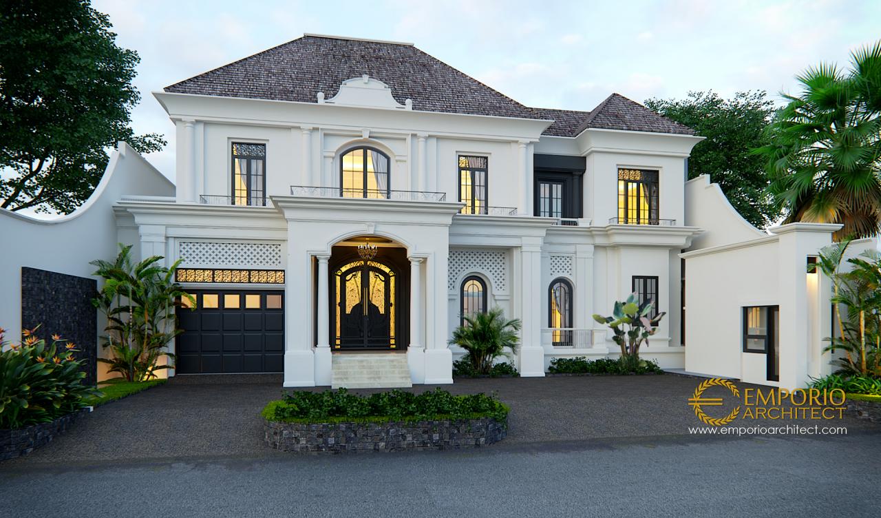 Desain Exterior 1 Rumah Classic 2 Lantai Bapak Gusti di Jakarta 1