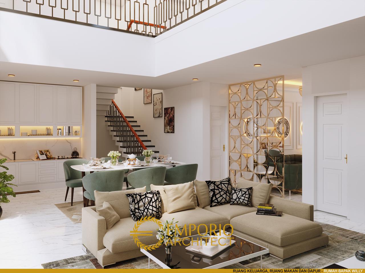 Desain Ruang Keluarga, Ruang Makan, dan Dapur Rumah Classic 2 Lantai Bapak Willy di Flores, Nusa Tenggara Timur 4