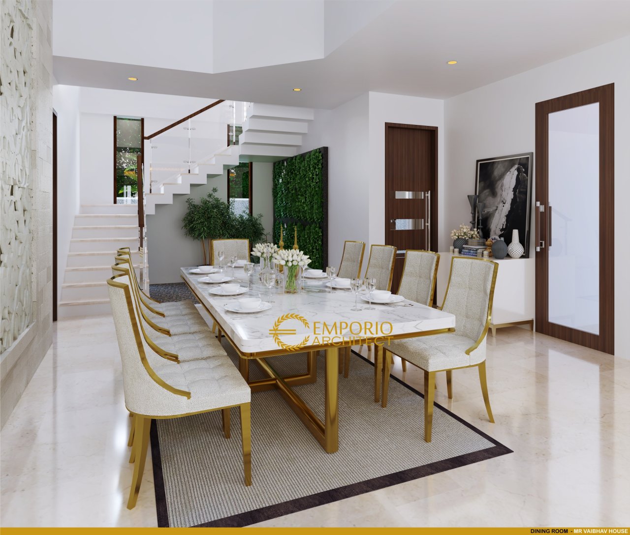 Desain Ruang Makan Rumah Mr. Vaibhav dan Mr. Nilesh di India 5