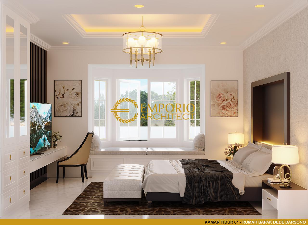 Desain Kamar Tidur 1 Rumah Classic 1 Lantai Bapak Dede Darsono di Indramayu, Jawa Barat 7