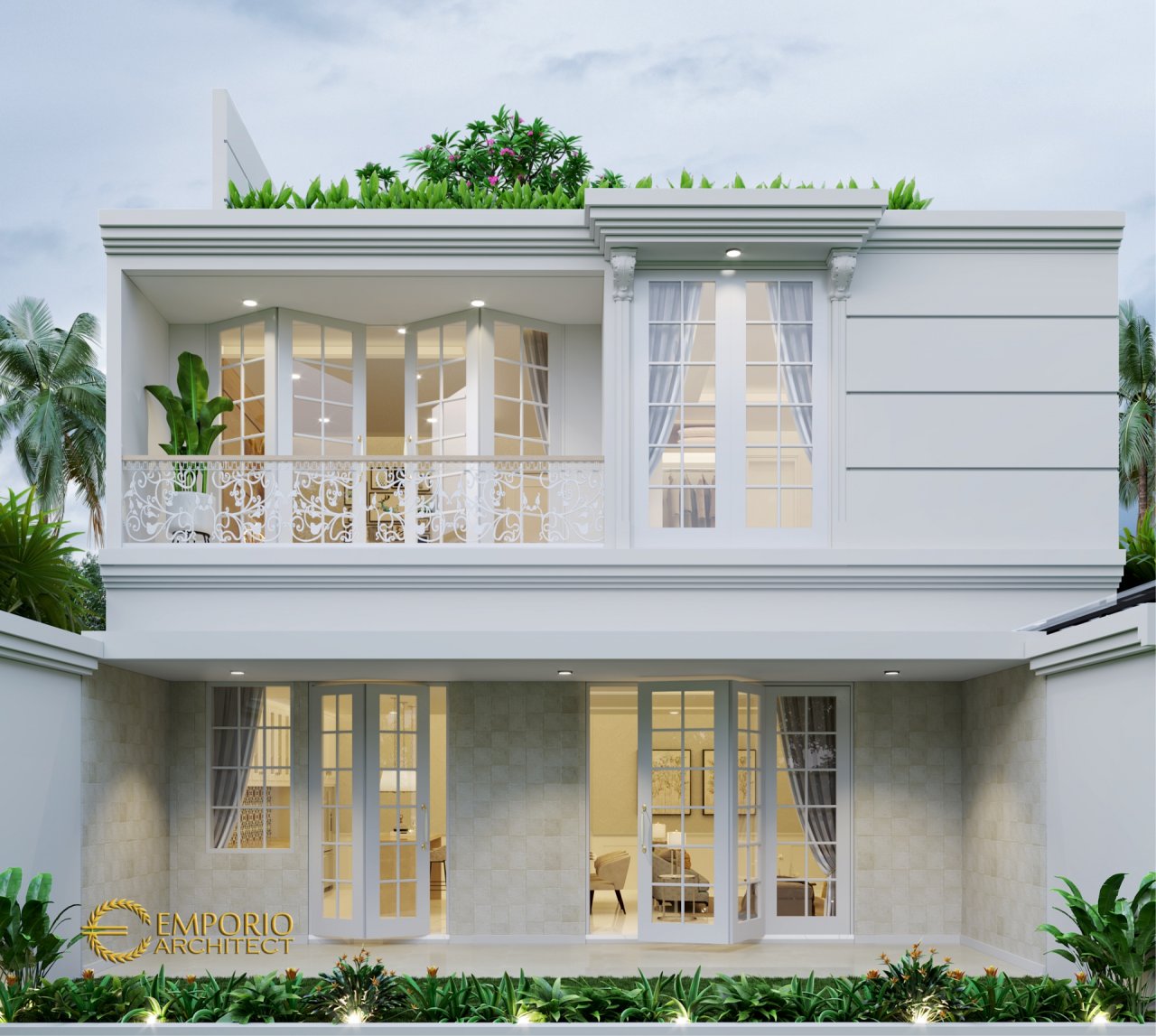 Desain Rumah Mediteran 3 Lantai Bapak Indra di Jakarta Barat 2