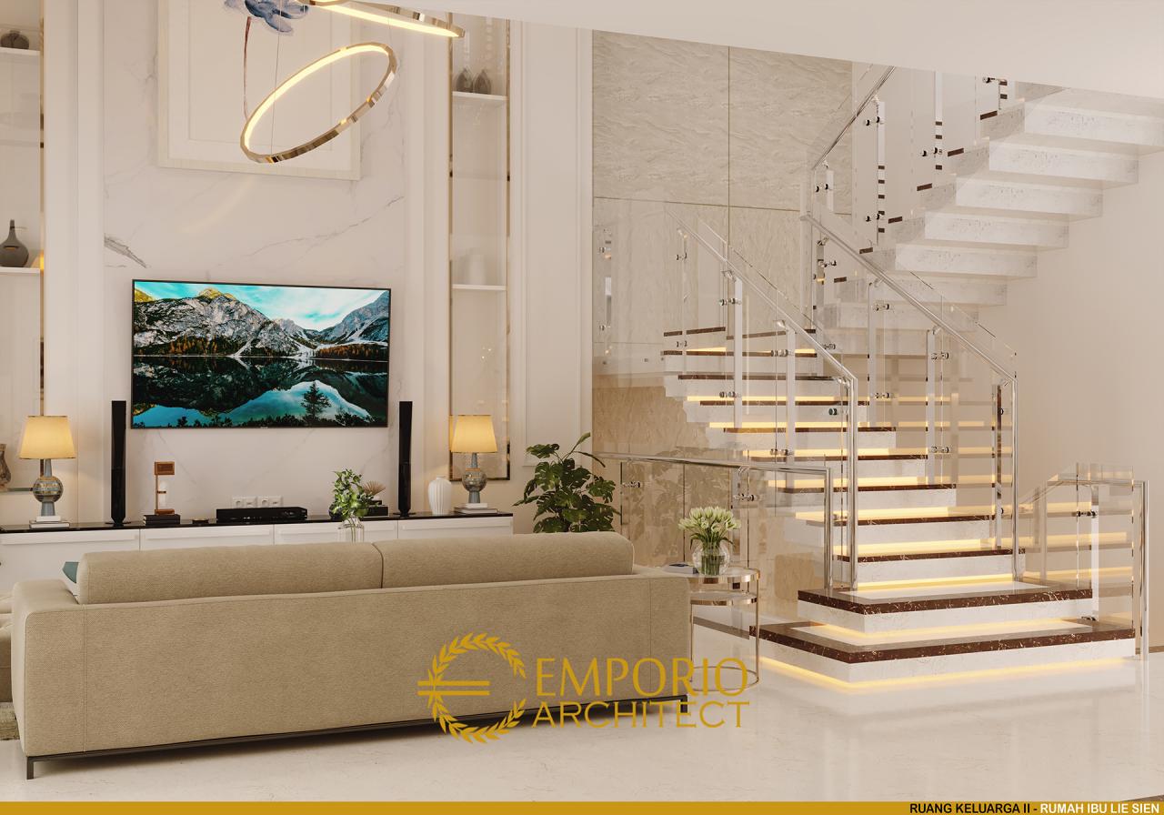 Desain Ruang Keluarga II Rumah Modern 3 Lantai Ibu Lie Sien di Jakarta Barat 12