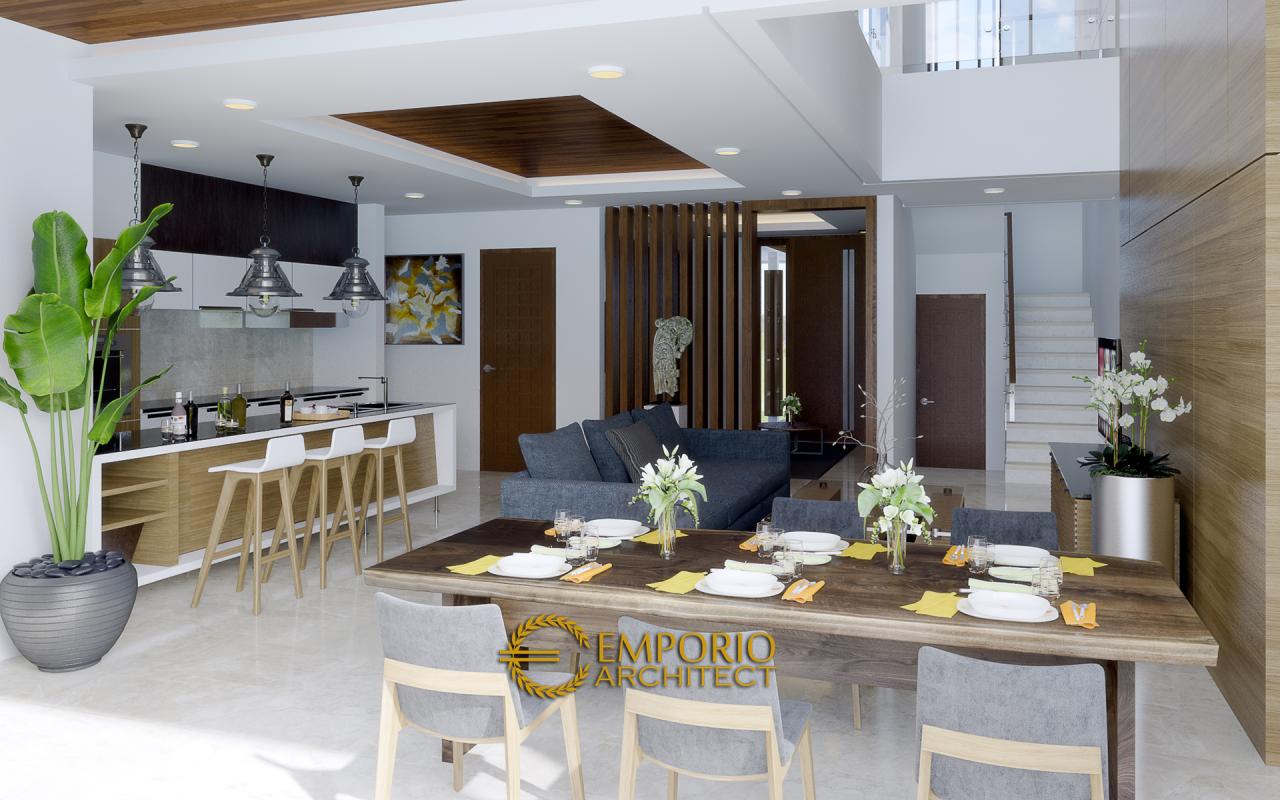 Desain Ruang Makan, Ruang Keluarga, dan Dapur Rumah Modern 2 Lantai Bapak Rivan di Jakarta 3