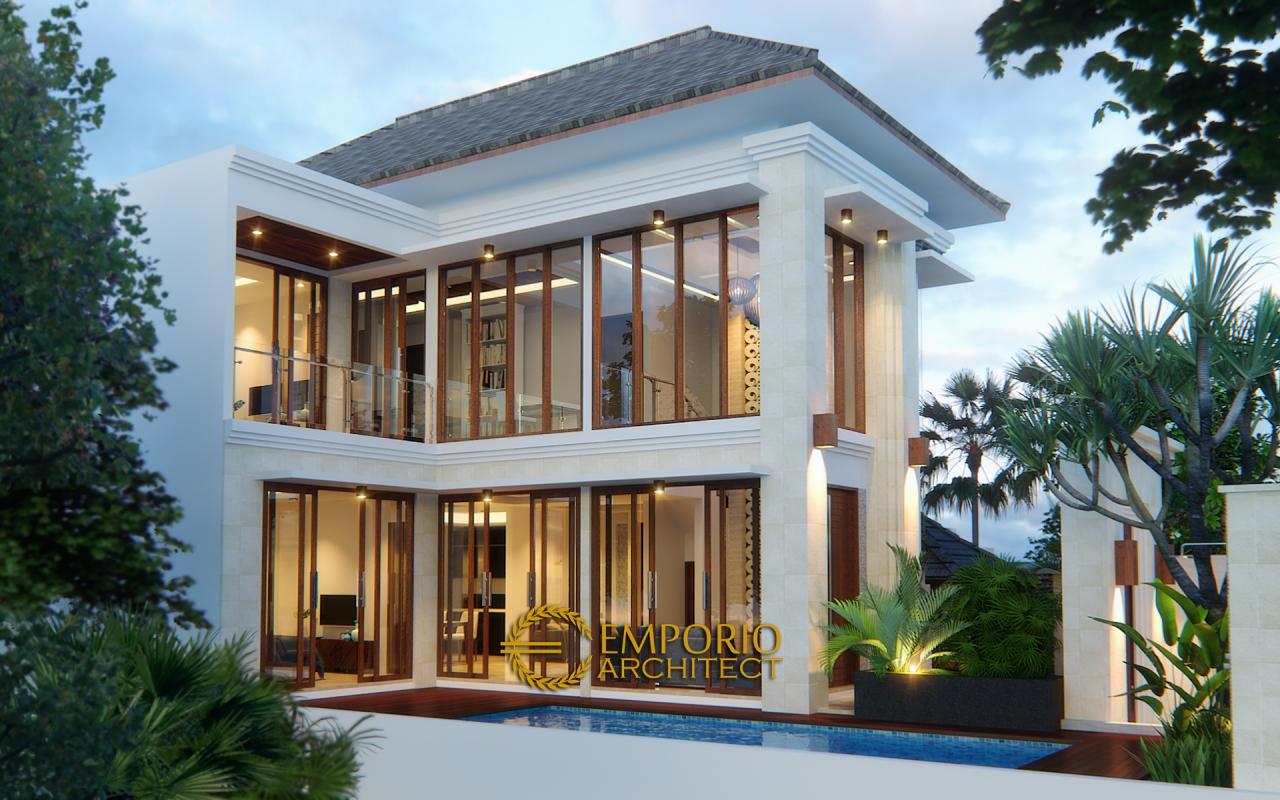 Desain Tampak Belakang Rumah Hook Villa Bali 2 Lantai Bapak Adit Brata II di Jakarta 2