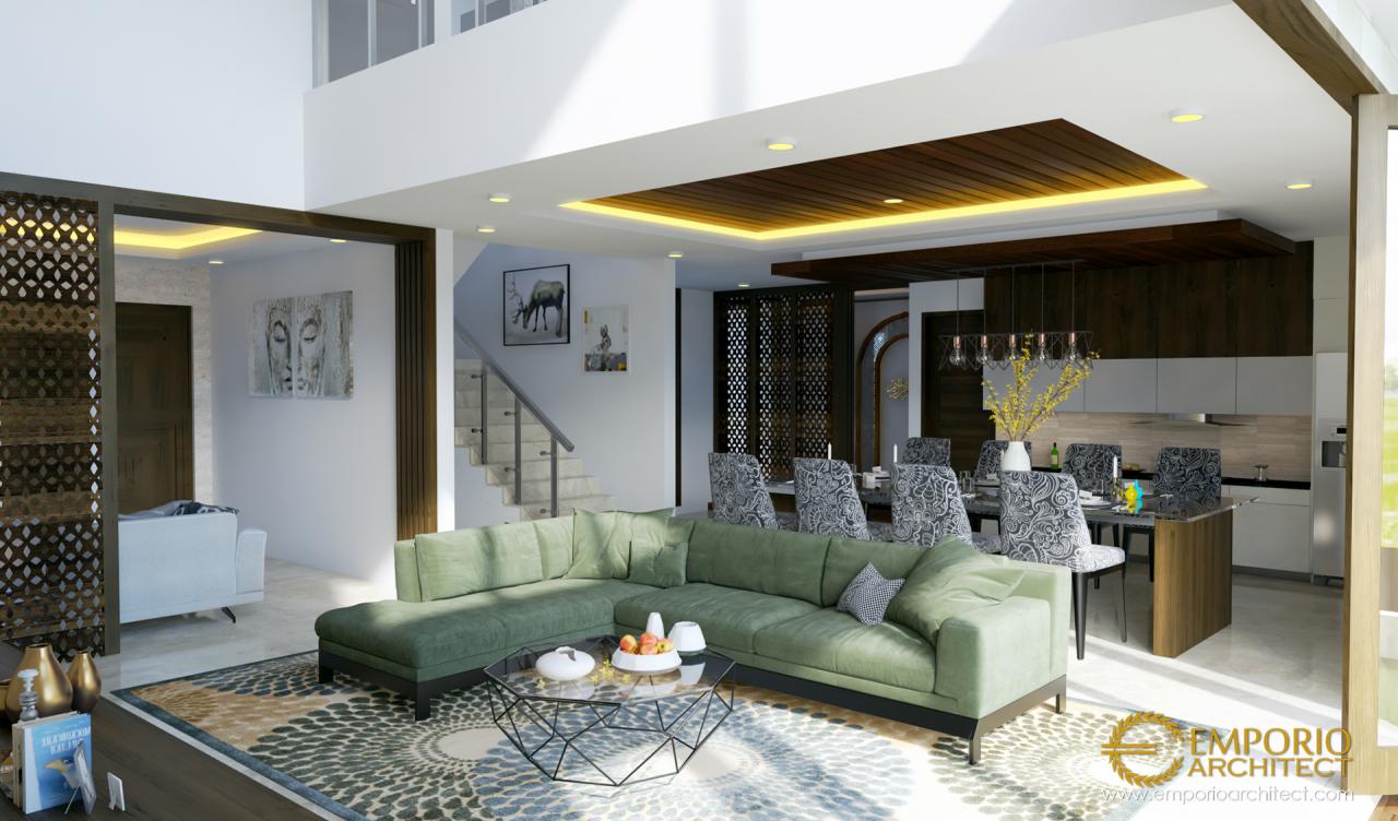 Desain Ruang Keluarga dan Ruang Makan Rumah Modern 2 Lantai Bapak Agon di Jakarta 3