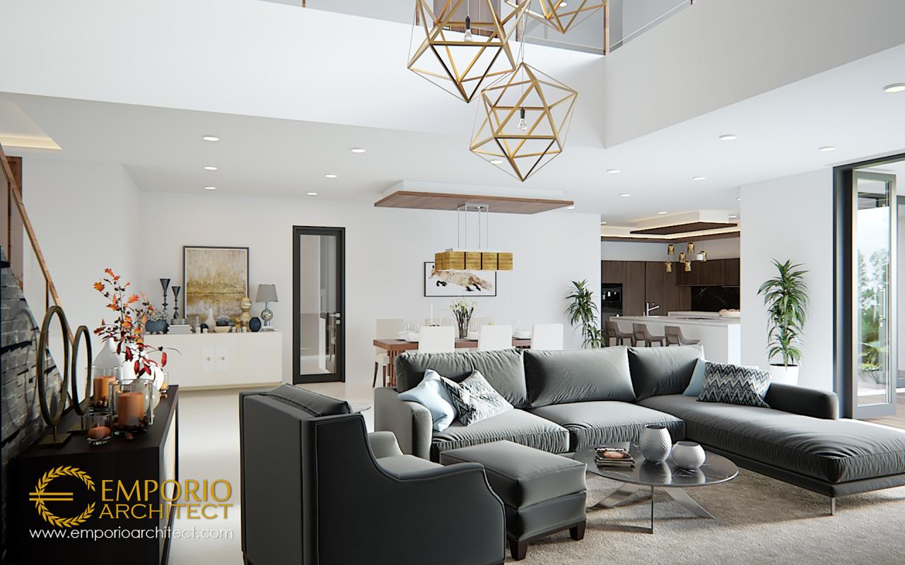 Desain Ruang Keluarga Rumah Modern 2 Lantai Bapak Anton M. Purba di Jakarta 3