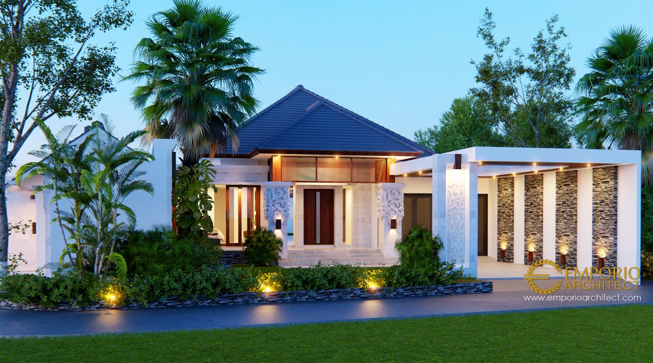 Desain Rumah Villa Bali 1 Lantai Bapak Arnold di Jakarta