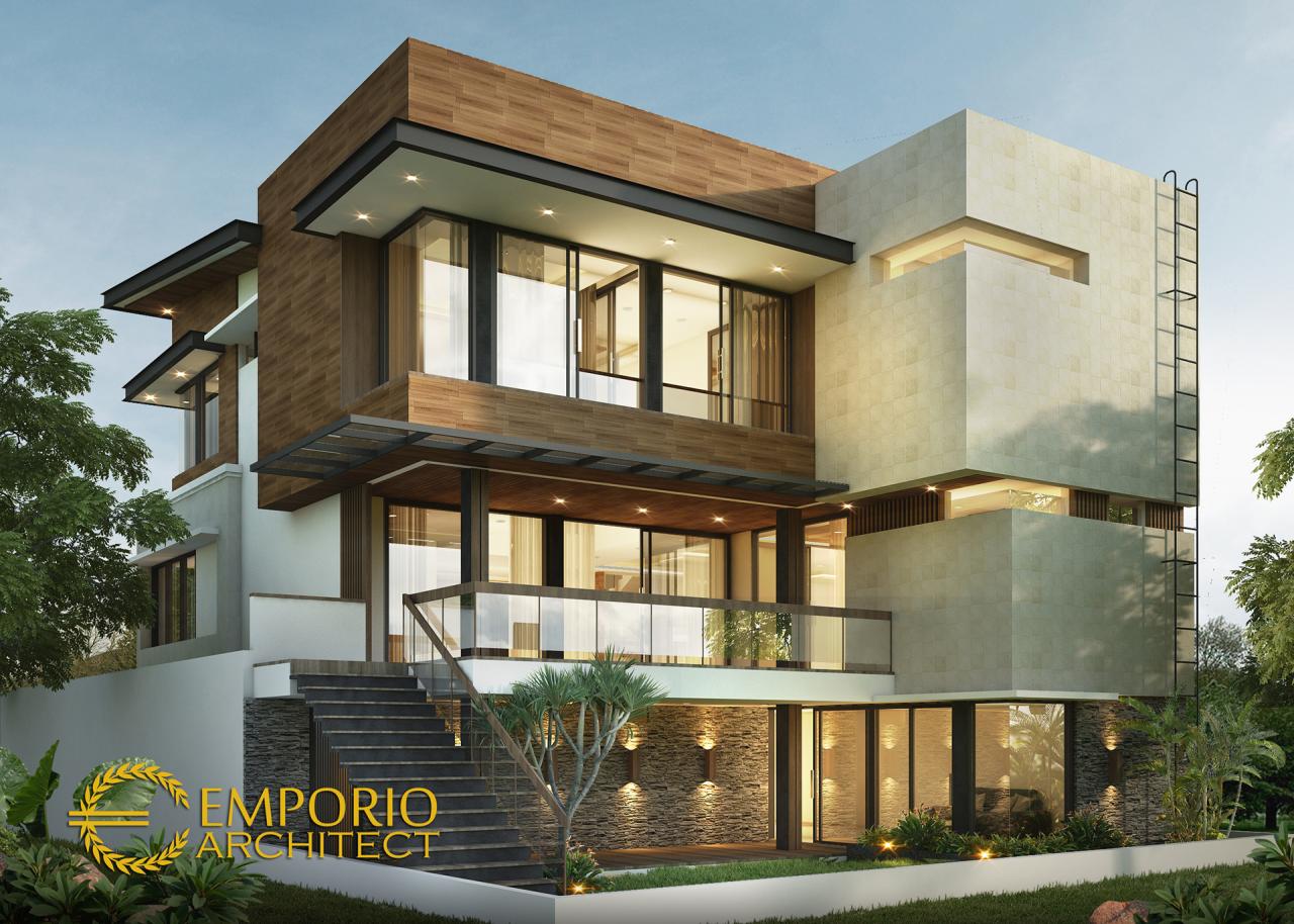 Desain Rumah Modern 3 Lantai Bapak Arnold II di Jakarta