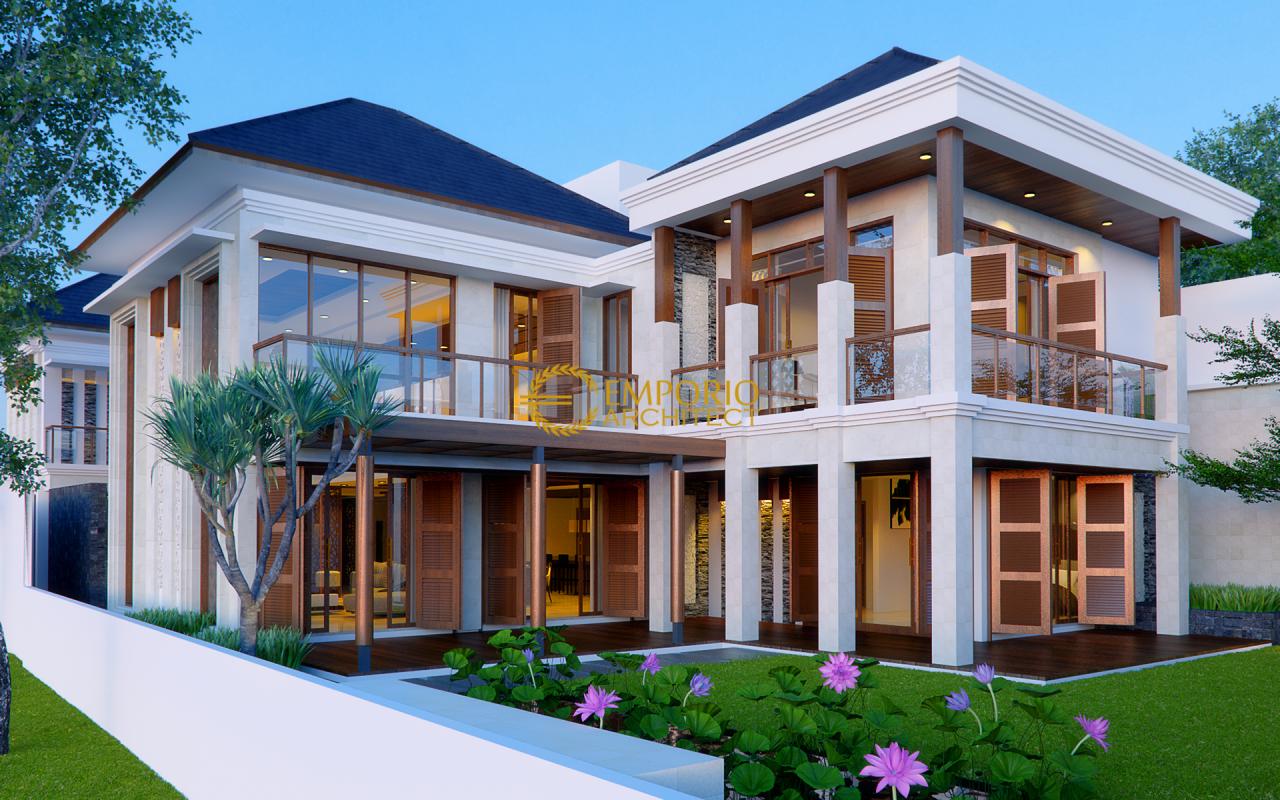 Desain Rumah Villa Bali 2 Lantai Bapak Buddy di Jakarta 2
