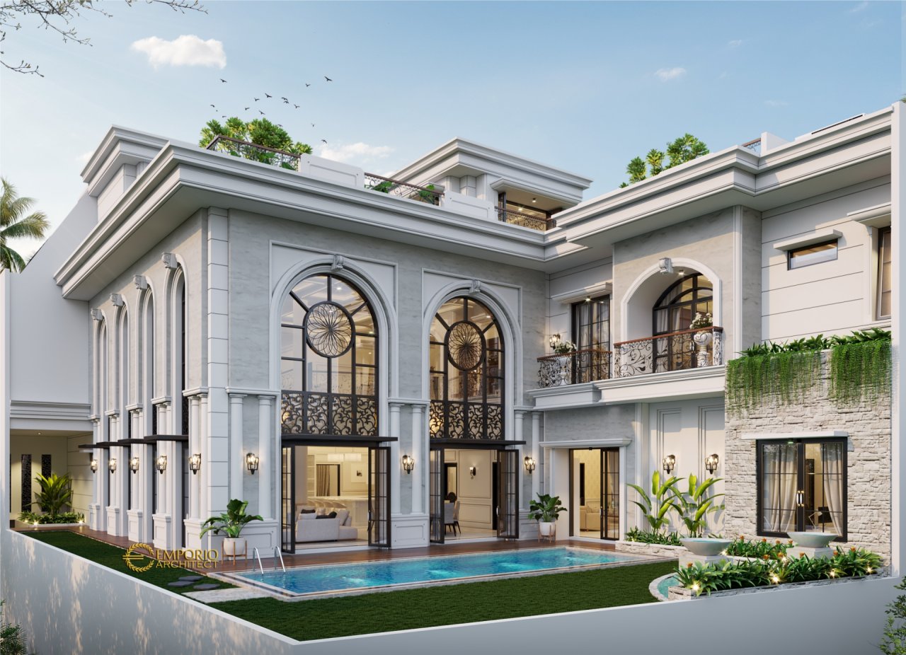 Desain Rumah Classic 3 Lantai Bapak Calvin di Jakarta 3