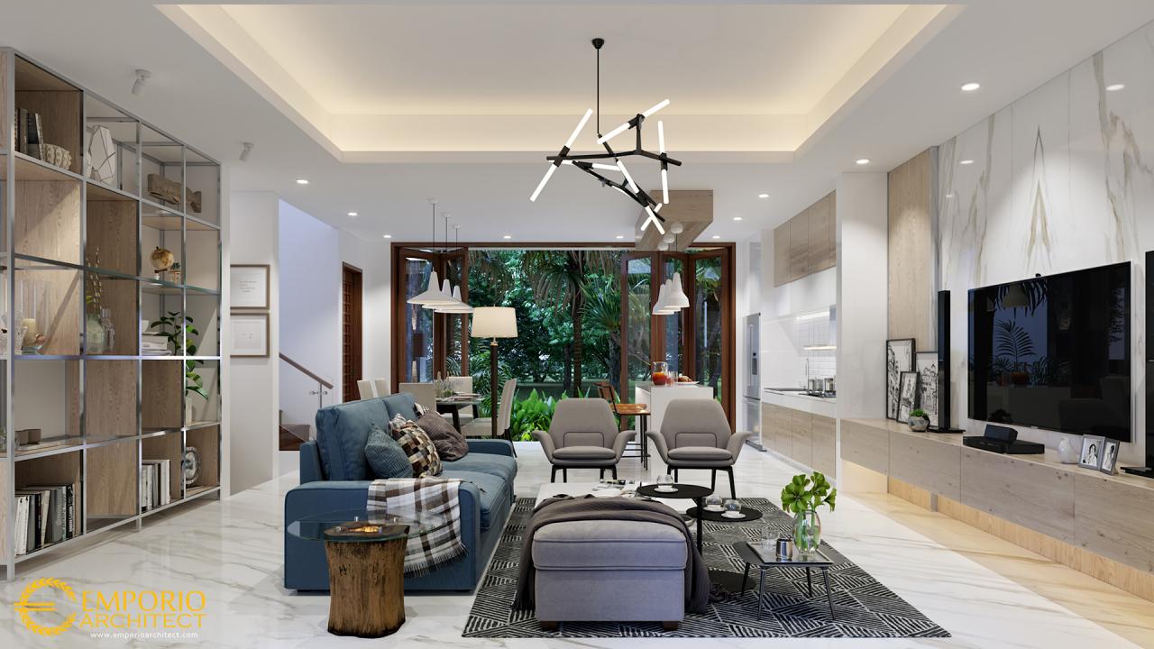 Desain Ruang Keluarga Rumah Hook Modern 3 Lantai Bapak Devid di Jakarta 3