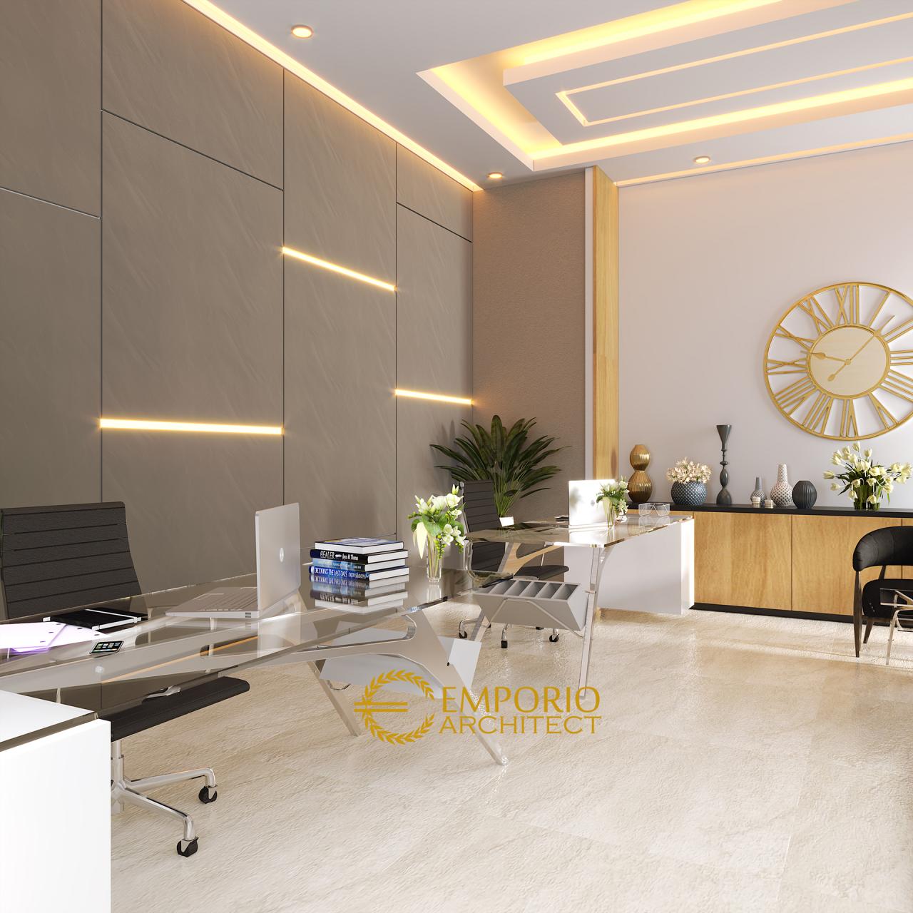 Desain Ruang Kerja Rumah Modern 2 Lantai Bapak Frangky di Jakarta 4