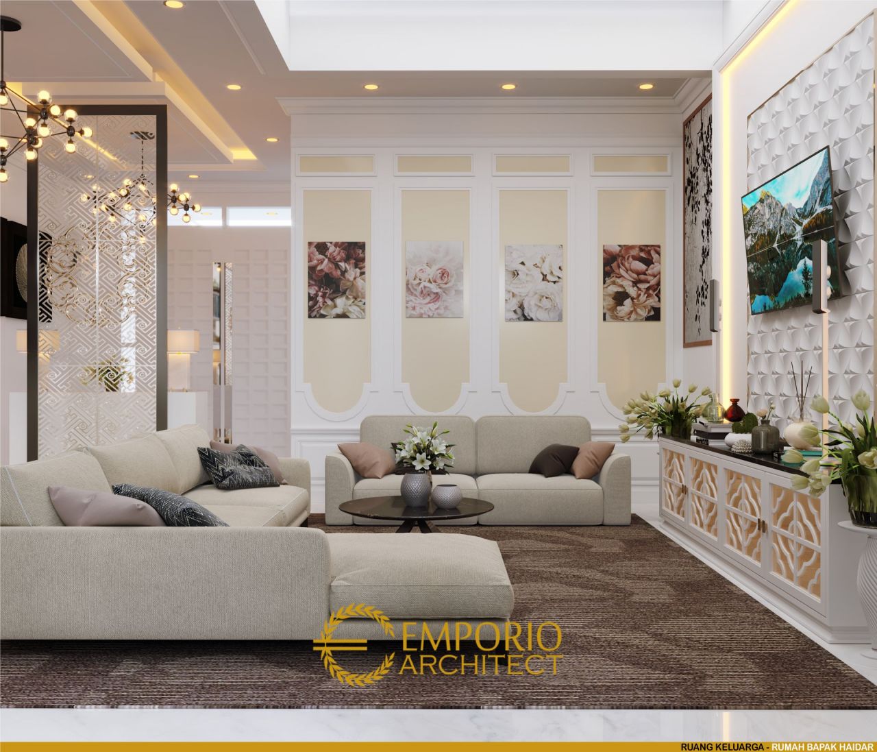 Desain Ruang Keluarga Rumah Bapak Haidar di Jakarta 4