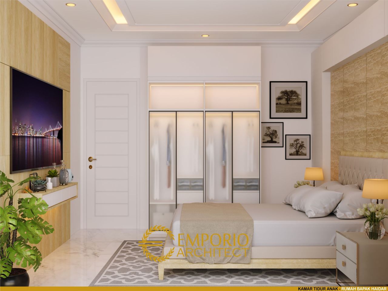 Desain Kamar Tidur Rumah Bapak Haidar di Jakarta 9