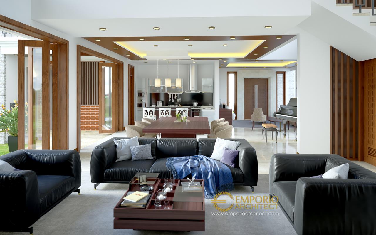 Desain Ruang Keluarga Rumah Villa Bali 2 Lantai Bapak Halim di Jakarta 3