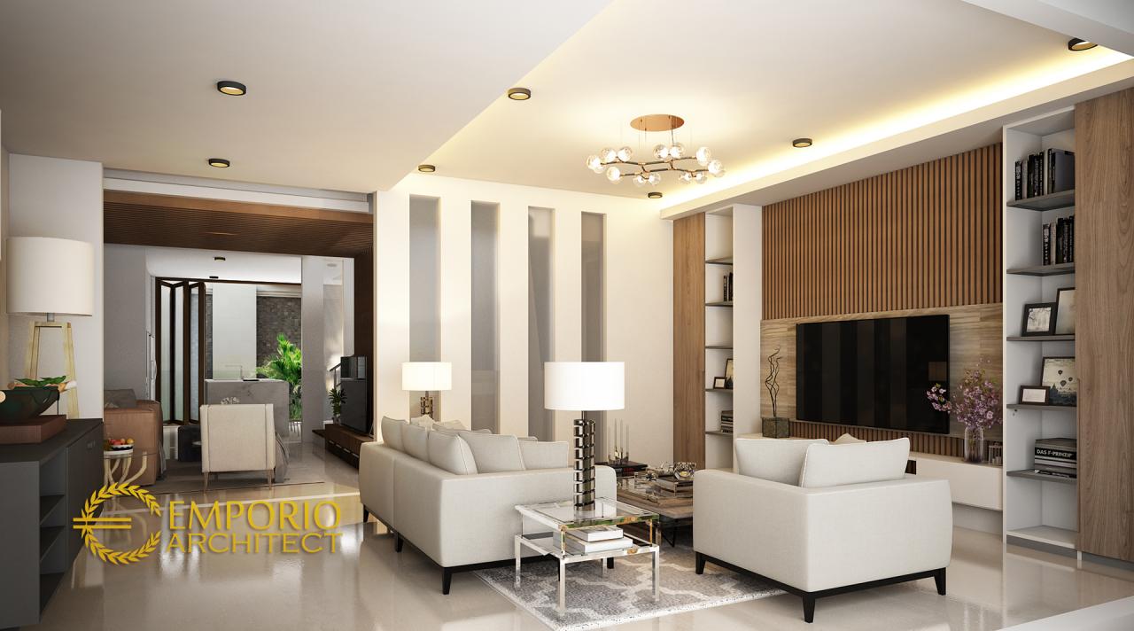 Desain Ruang Keluarga Rumah Modern 2 Lantai Bapak Jumadi di Jakarta 2