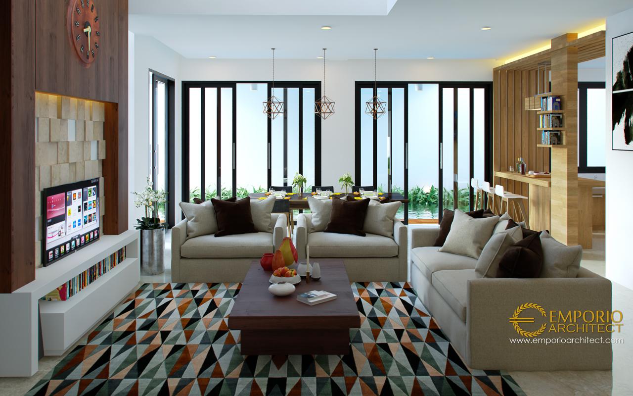 Desain Ruang Keluarga Rumah Hook Modern 3 Lantai Bapak Muhammad di Jakarta 3