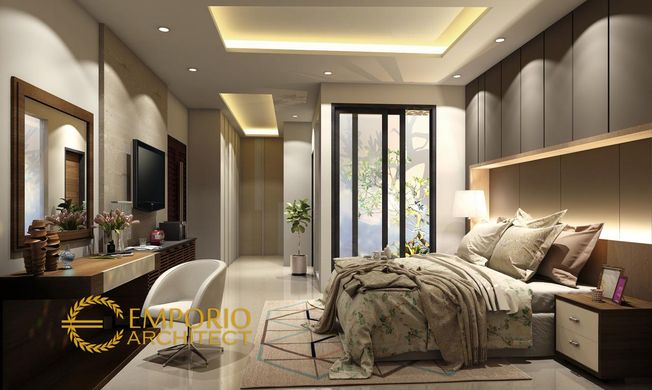 Desain Kamar Tidur Rumah Modern 3 Lantai Bapak Yanuarso di Jakarta 3