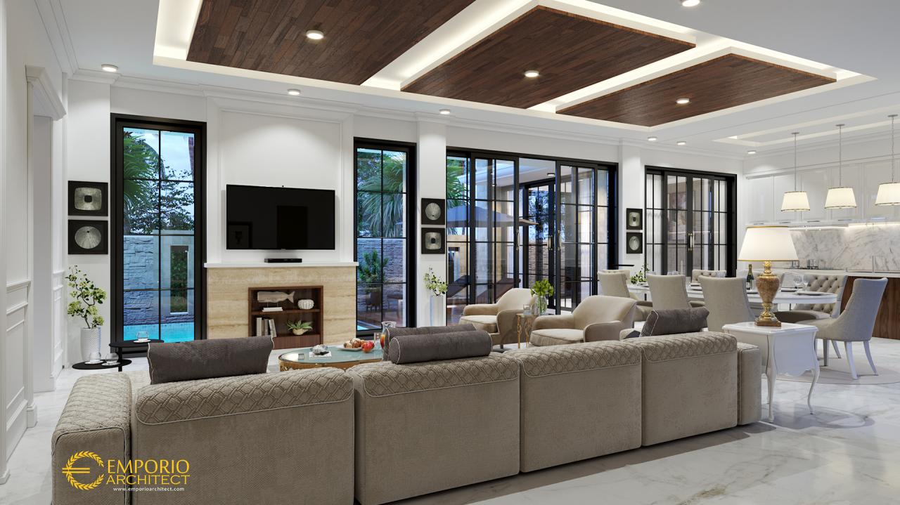 Desain Ruang Keluarga Rumah Hook Classic 2.5 Lantai Ibu Diaz di Jakarta 3