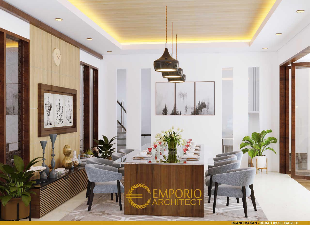 Desain Ruang Makan Rumah Modern 2.5 Lantai Ibu Elisabeth di Jakarta 5