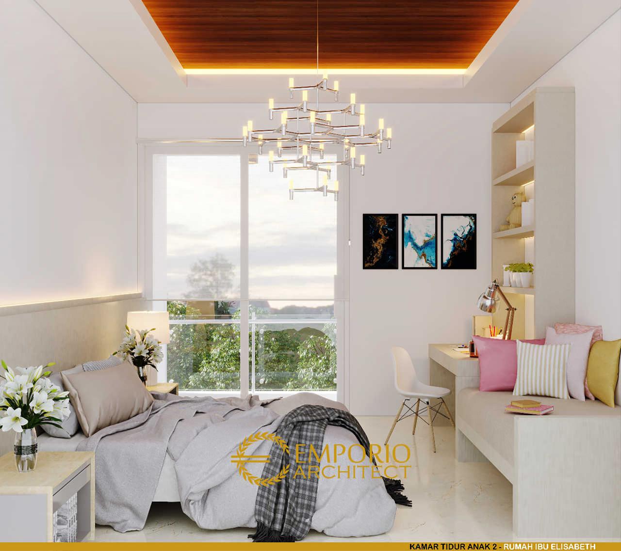 Desain Kamar Tidur Anak 2 Rumah Modern 2.5 Lantai Ibu Elisabeth di Jakarta 9