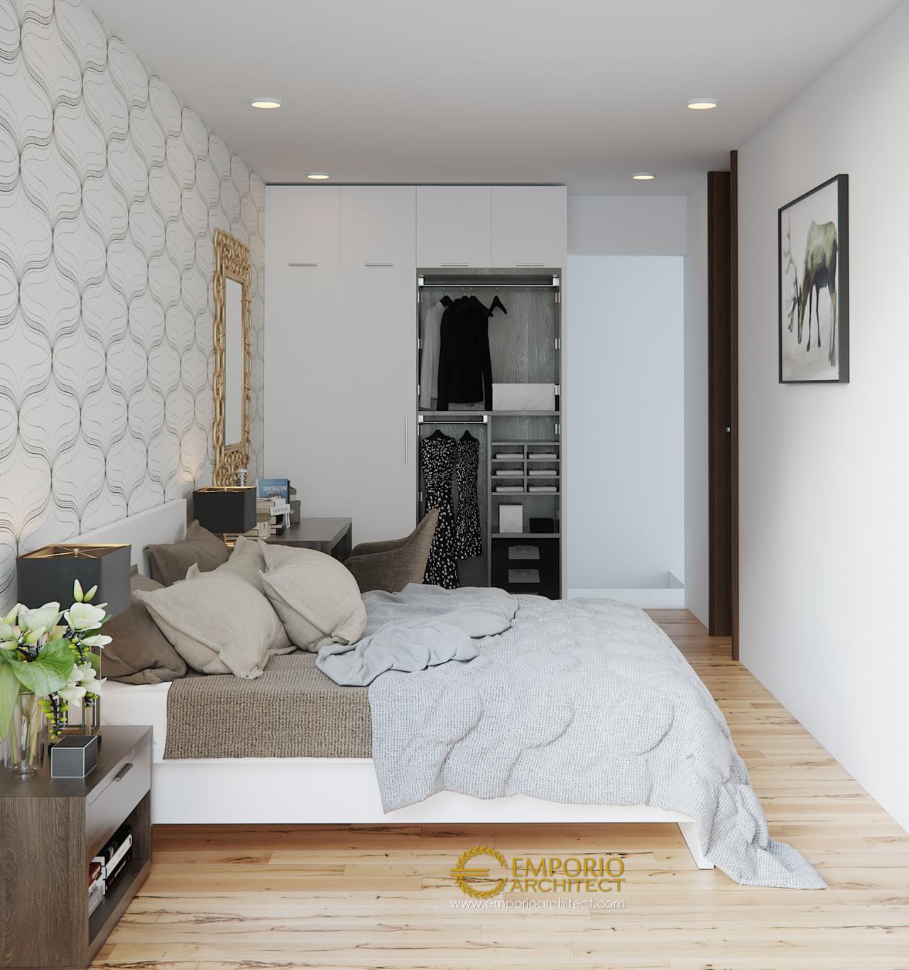 Desain Kamar Tidur Rumah Modern 2 Lantai Ibu Elsa di Bekasi 2