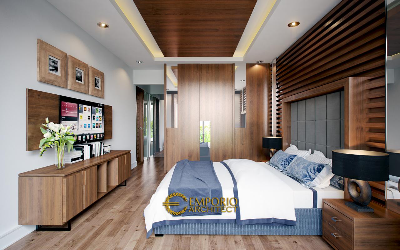 Desain Kamar Tidur Rumah Villa Bali 2 Lantai Ibu Heny di Jakarta 2