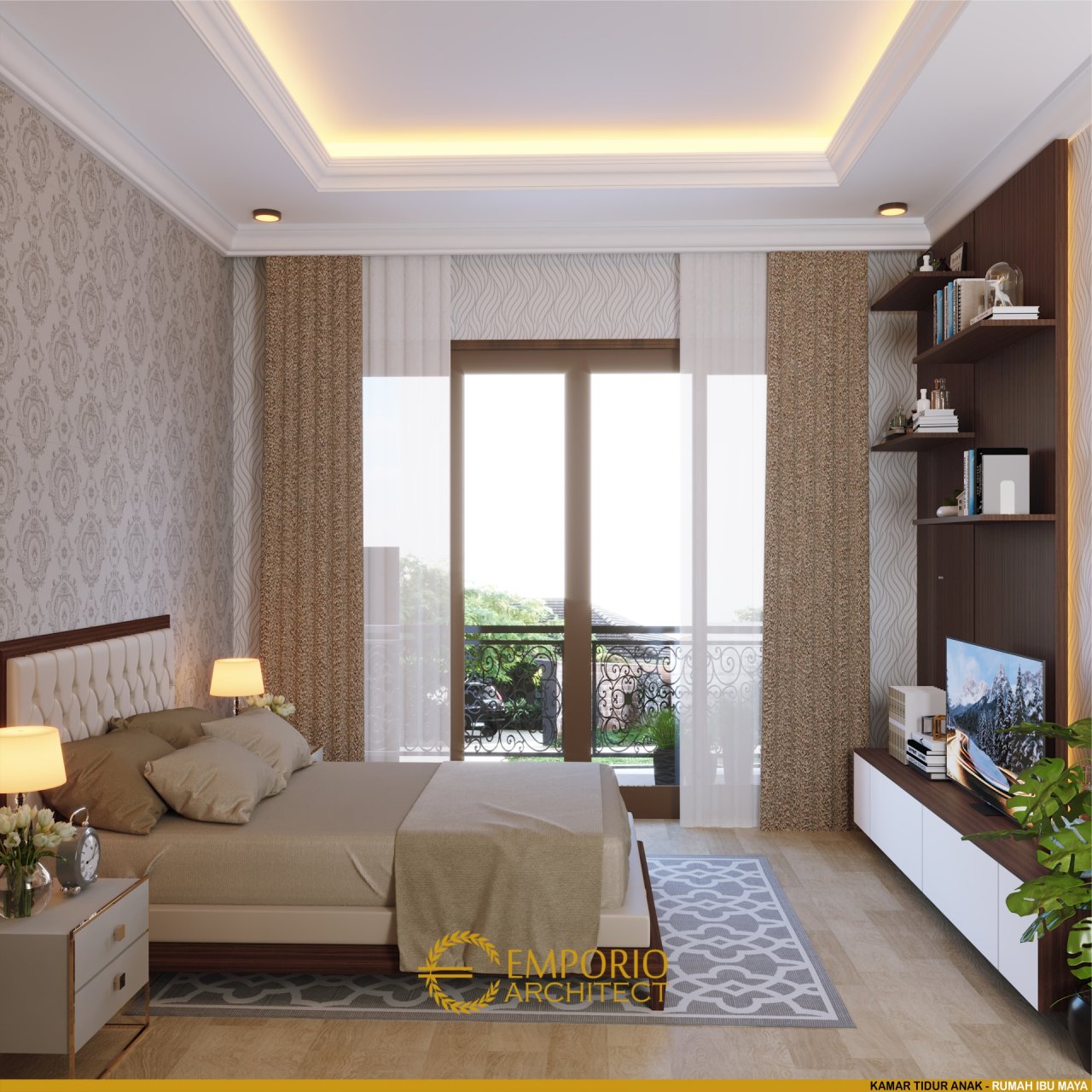 Desain Kamar Tidur Rumah Ibu Maya di Jakarta 10