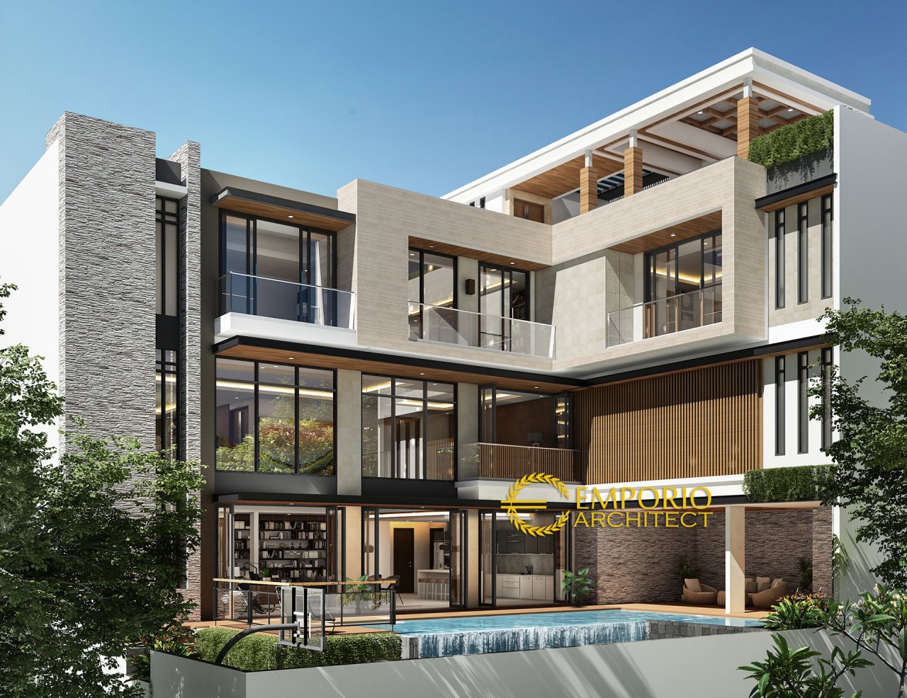 Desain Rumah Modern 4 Lantai Ibu Suwaty di Jakarta 4
