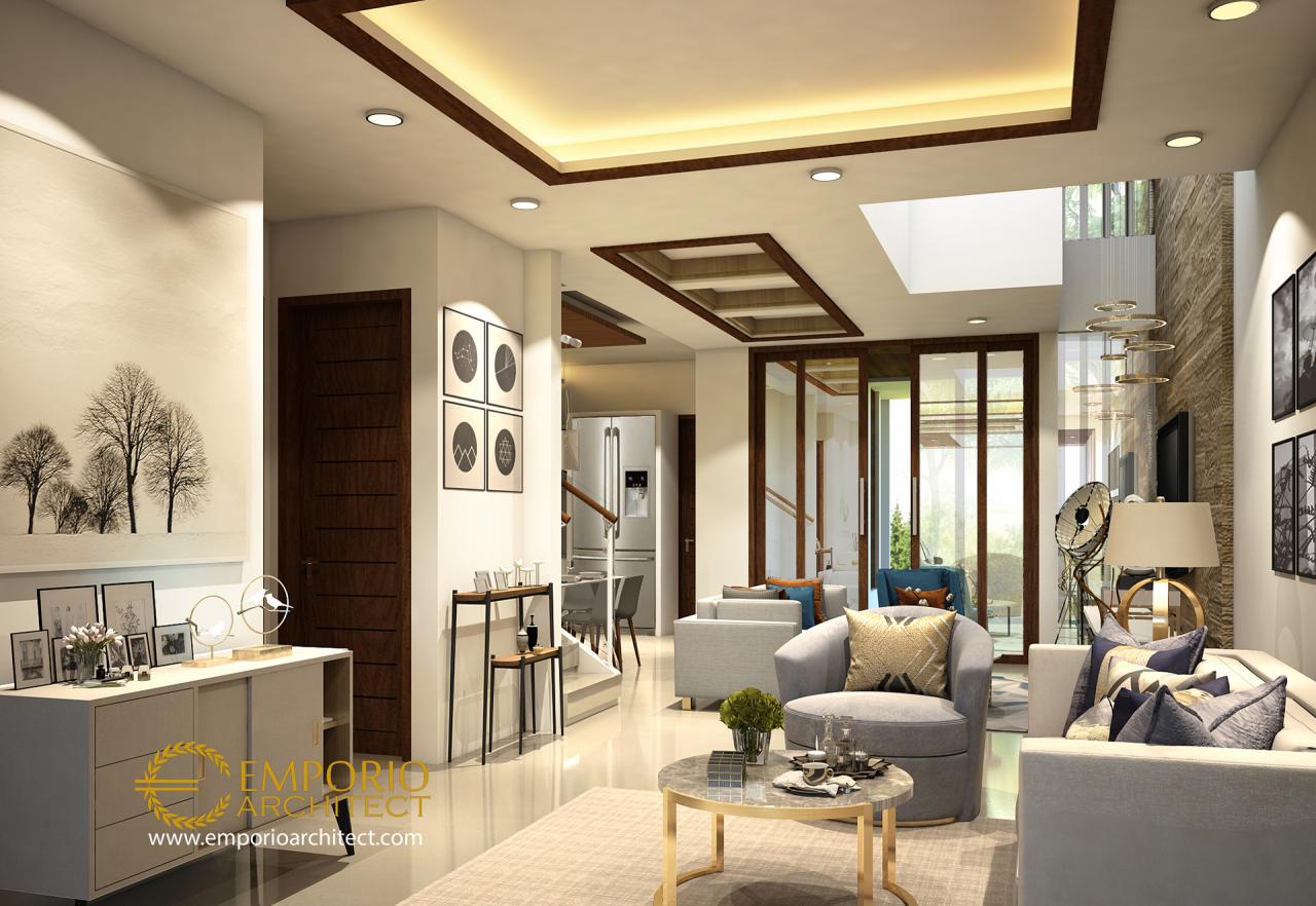 Desain Ruang Keluarga Rumah Villa Bali 2 Lantai Ibu Wulan di Jakarta 3