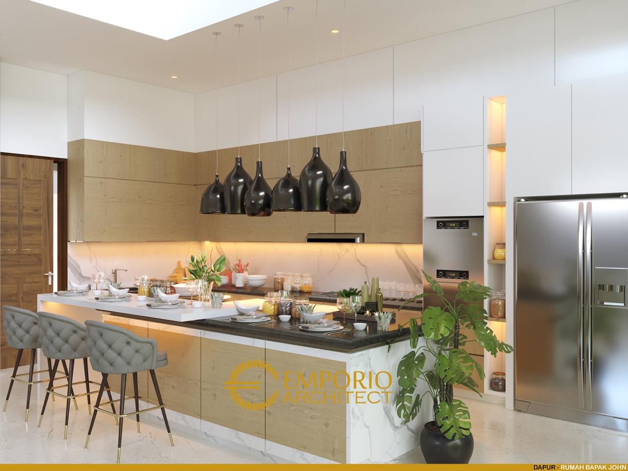 Desain Dapur Rumah Modern 3 Lantai Bapak John di Jakarta 6