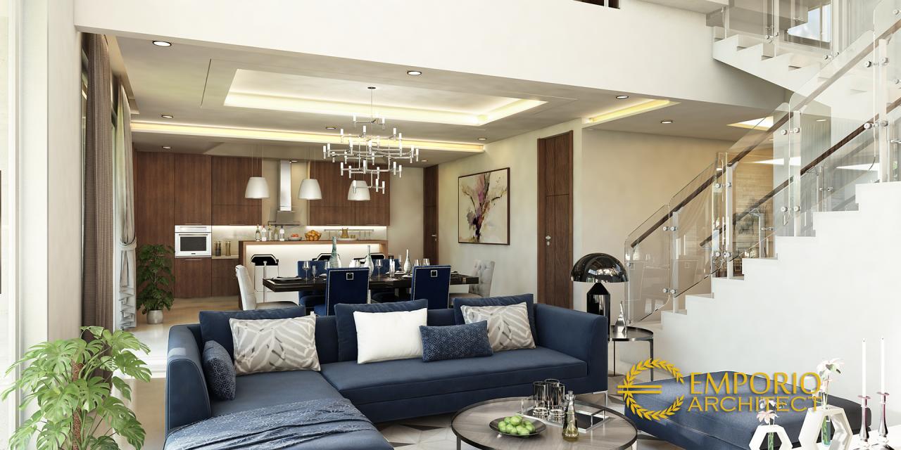 Desain Ruang Keluarga dan Ruang Makan Rumah Modern 3 Lantai Ibu Dewi di Jakarta 3