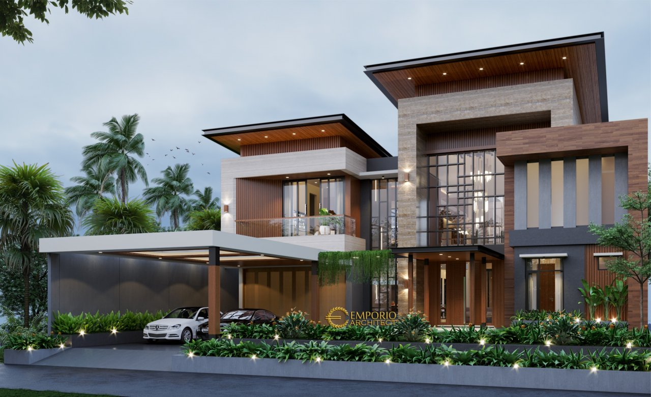 desain rumah modern 2 lantai mrs. j di jakarta