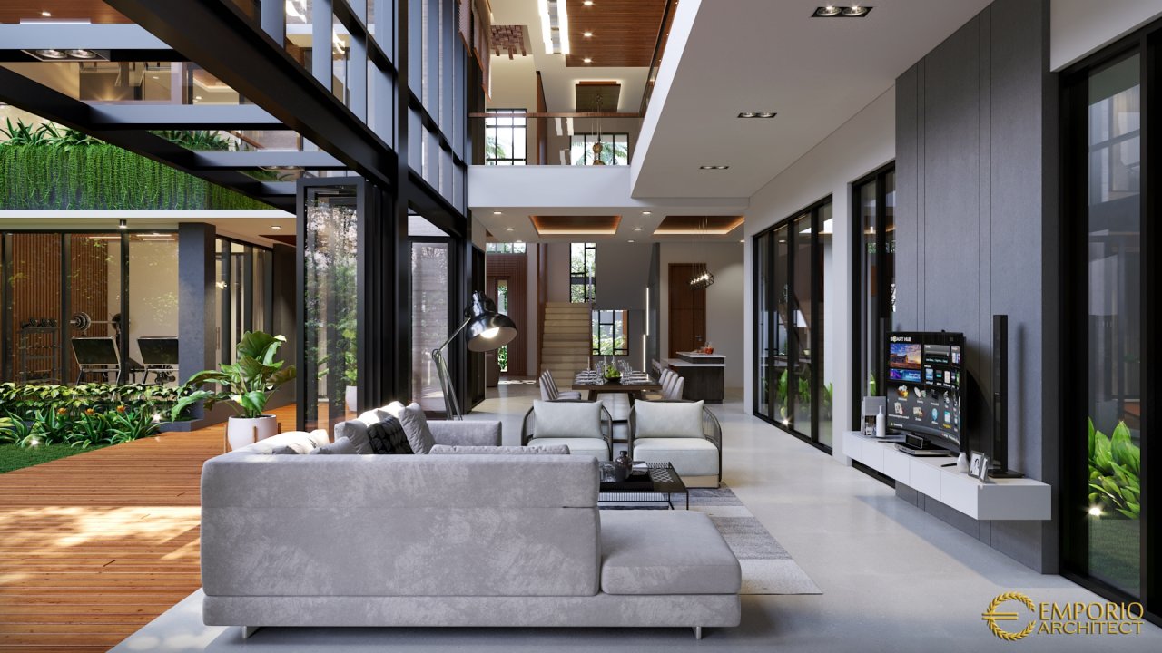 Desain Ruang Keluarga Rumah Mrs. J di Jakarta 5