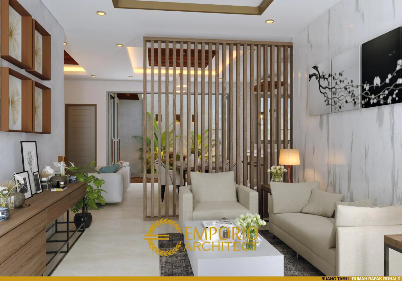 Desain Ruang Tamu Rumah Villa Bali 1.5 Lantai Bapak Ronald di Jakarta 11359