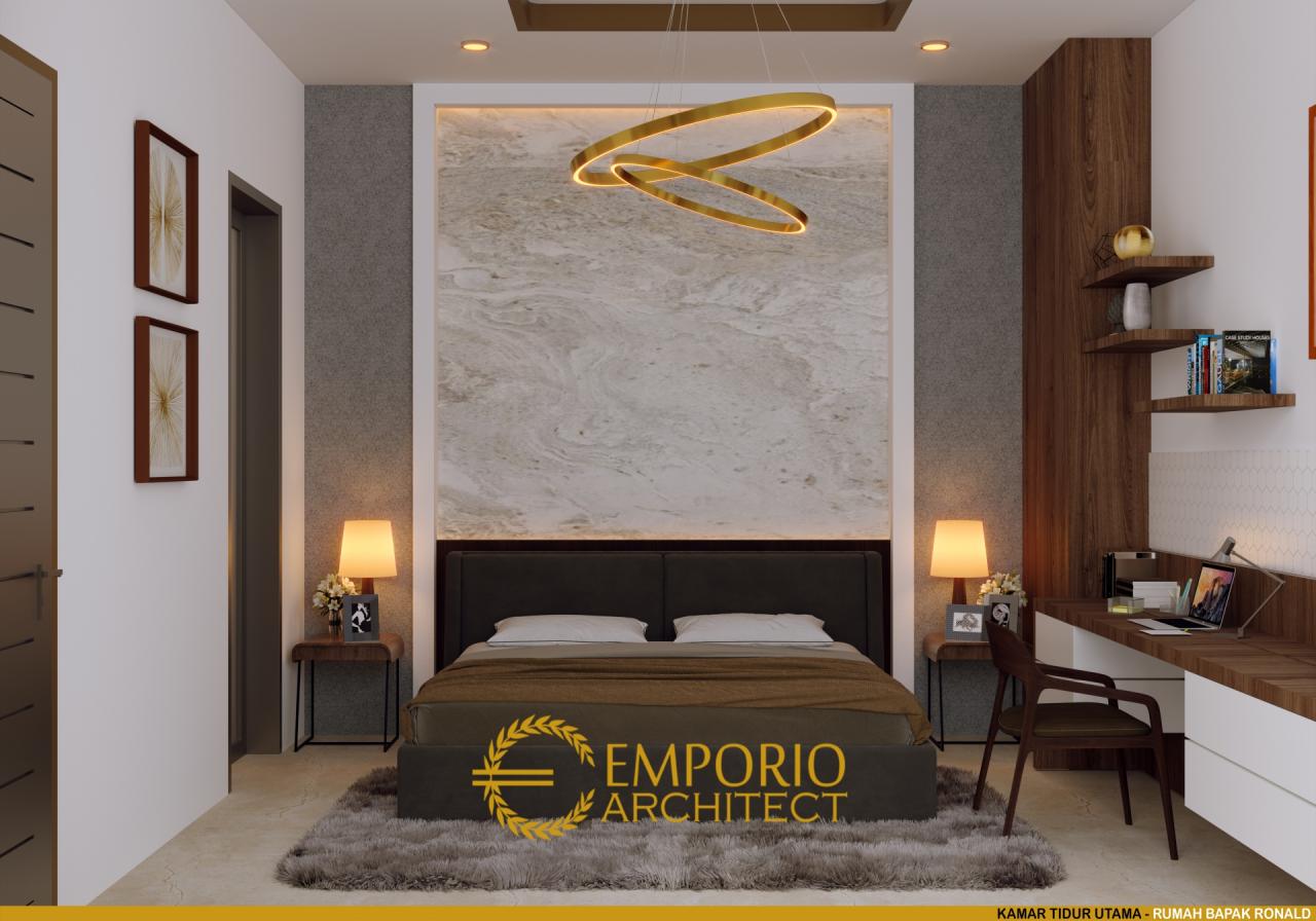 Desain Kamar Tidur Utama Rumah Villa Bali 1.5 Lantai Bapak Ronald di Jakarta 7