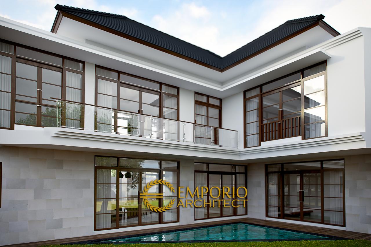 Desain Tampak Belakang Rumah Villa Bali 2 Lantai Bapak Wandi Yahya di Jakarta 2