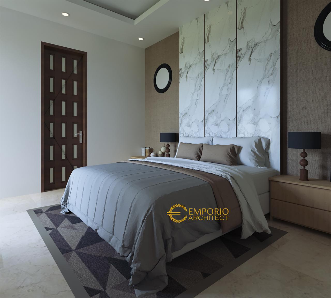 Desain Kamar Tidur Rumah Villa Bali 3 Lantai Bapak Naufal di Jakarta 4