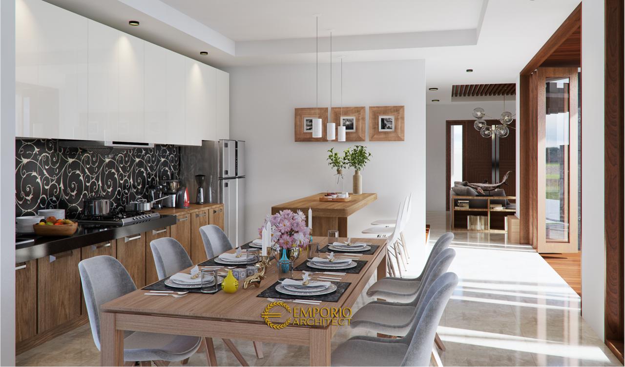 Desain Dapur dan Ruang Makan Rumah Hook Villa Bali 2 Lantai Bapak Oki di Jakarta Pusat 2