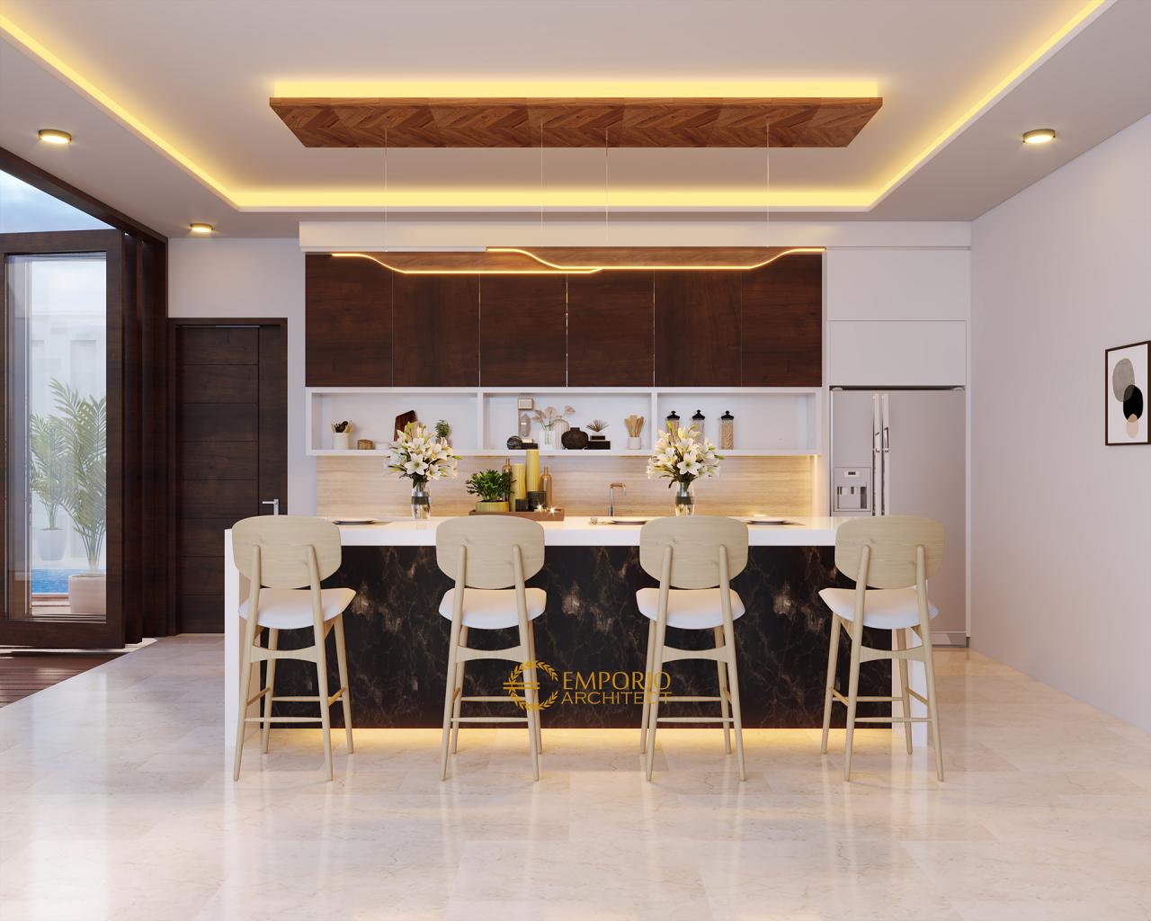 Desain Dapur Rumah Villa Bali 2.5 Lantai Bapak Arif di Jakarta Selatan 5