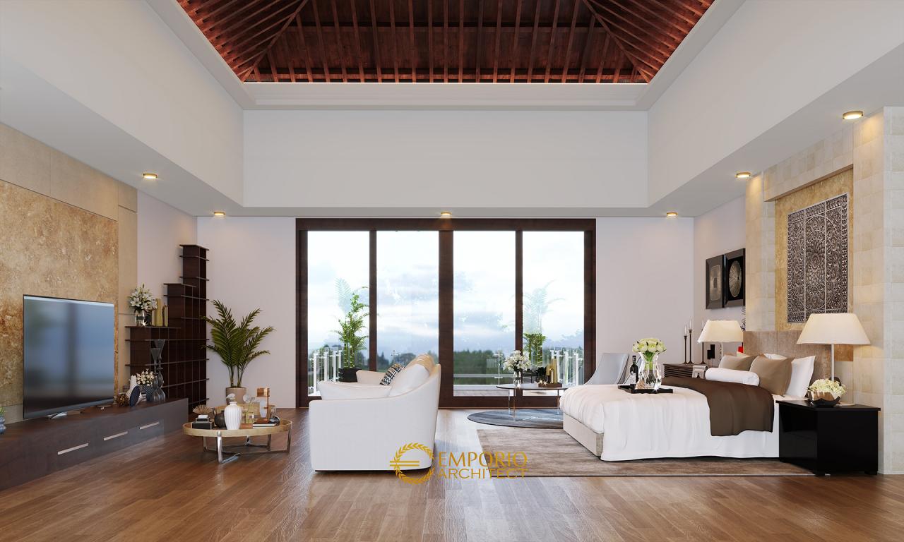 Desain Kamar Tidur Utama Rumah Villa Bali 2.5 Lantai Bapak Arif di Jakarta Selatan 6