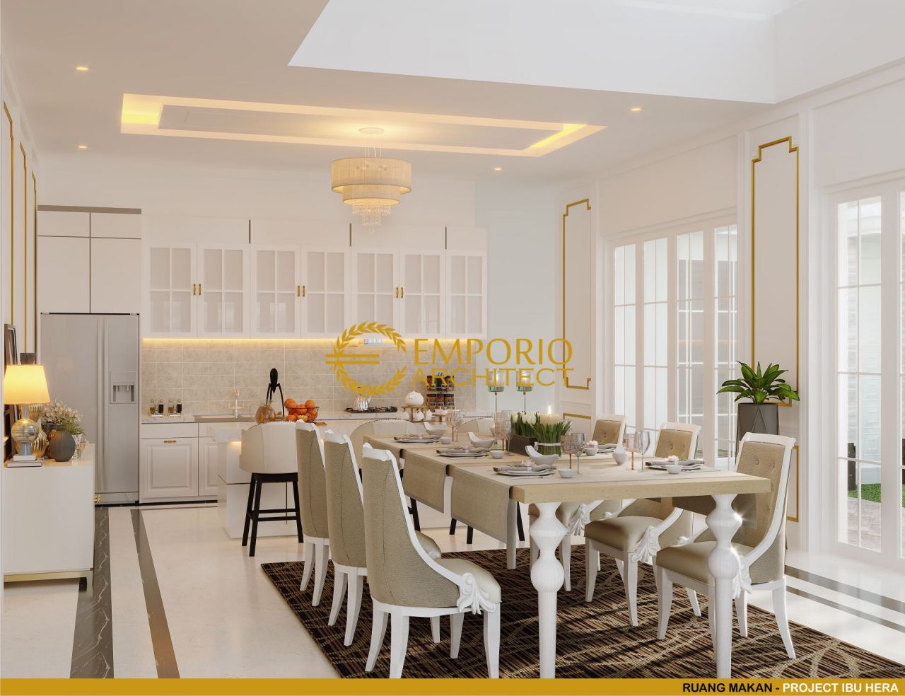 Desain Ruang Makan Rumah Ibu Hera di Jakarta Selatan 6