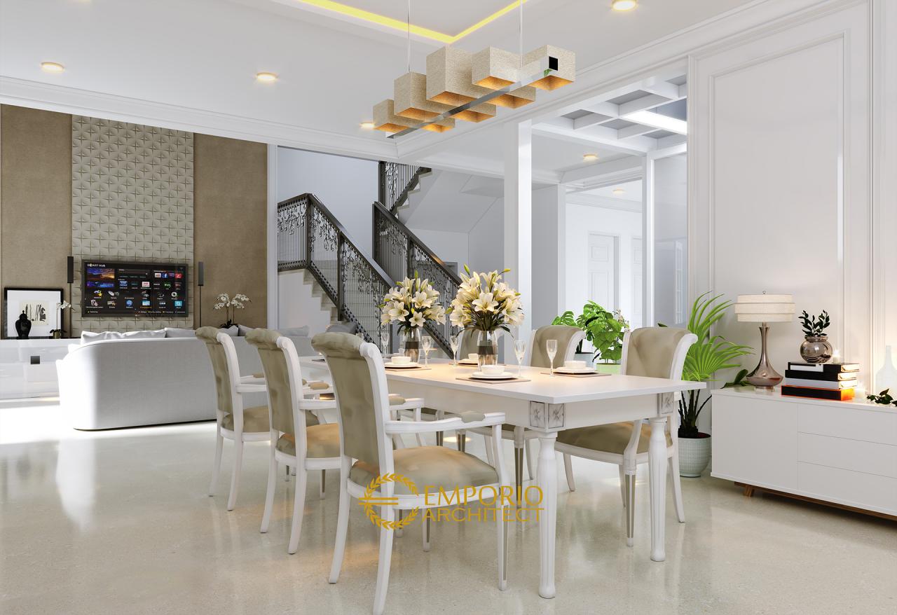 Desain Ruang Makan Rumah Classic 2 Lantai Ibu Sicil I di Jakarta Selatan 3