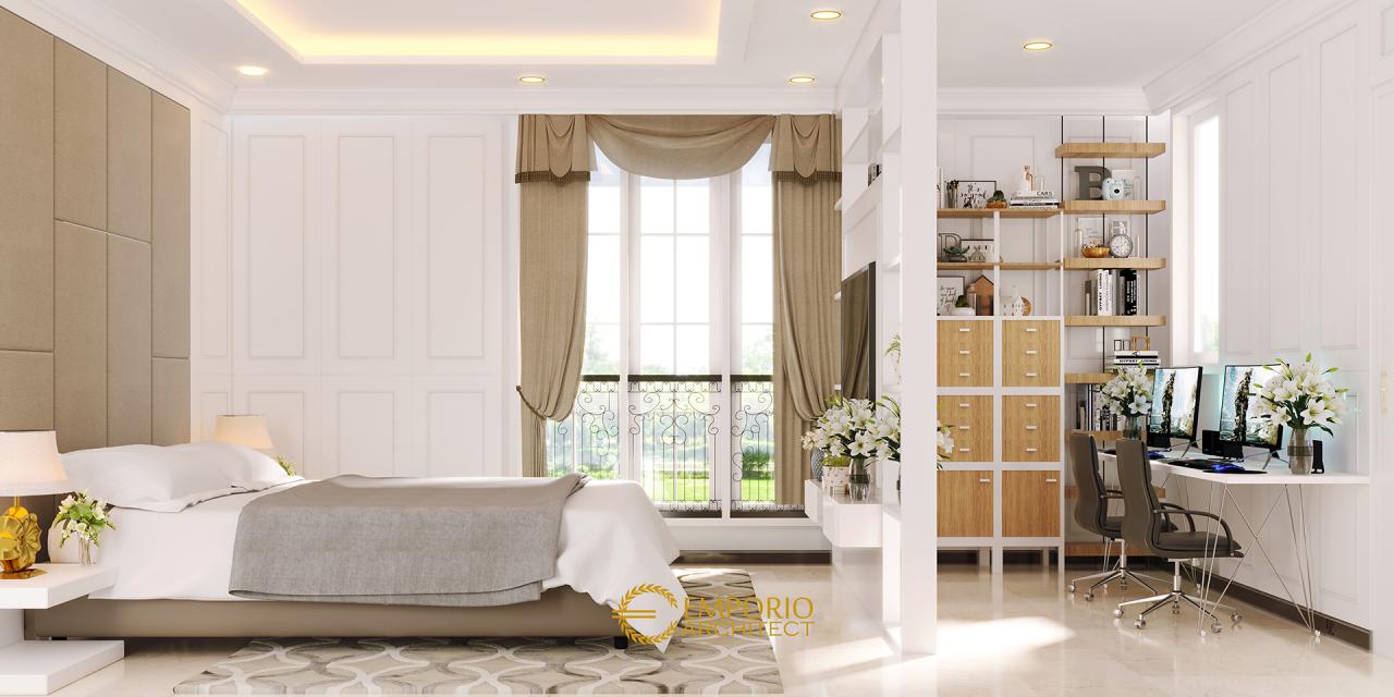 Desain Kamar Tidur Rumah Classic 2 Lantai Ibu Sicil I di Jakarta Selatan 4