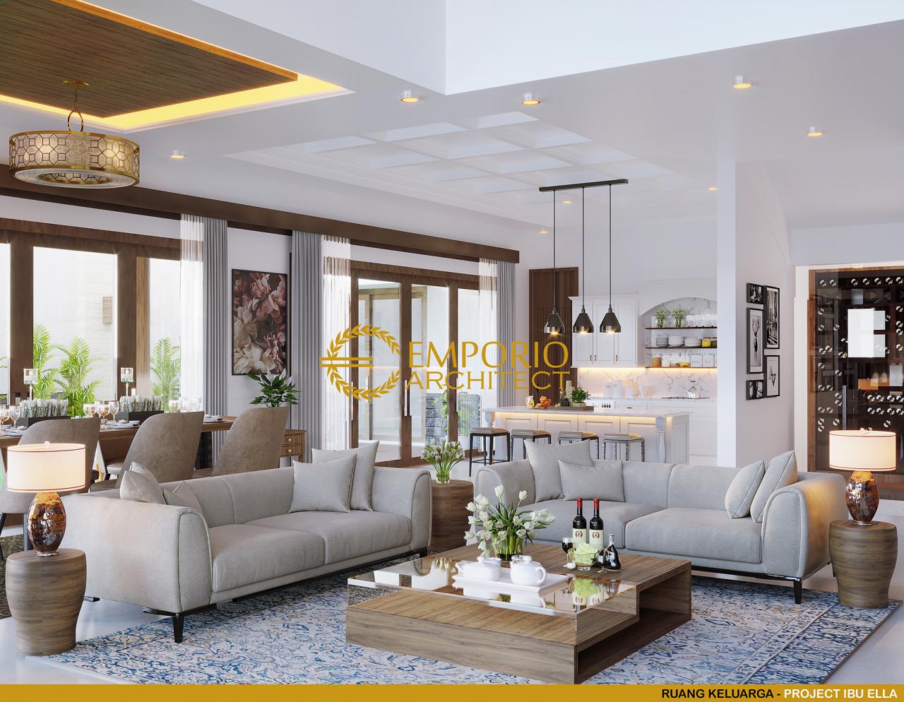Desain Ruang Keluarga Rumah Modern 2 Lantai Ibu Ella di Jakarta Selatan 5