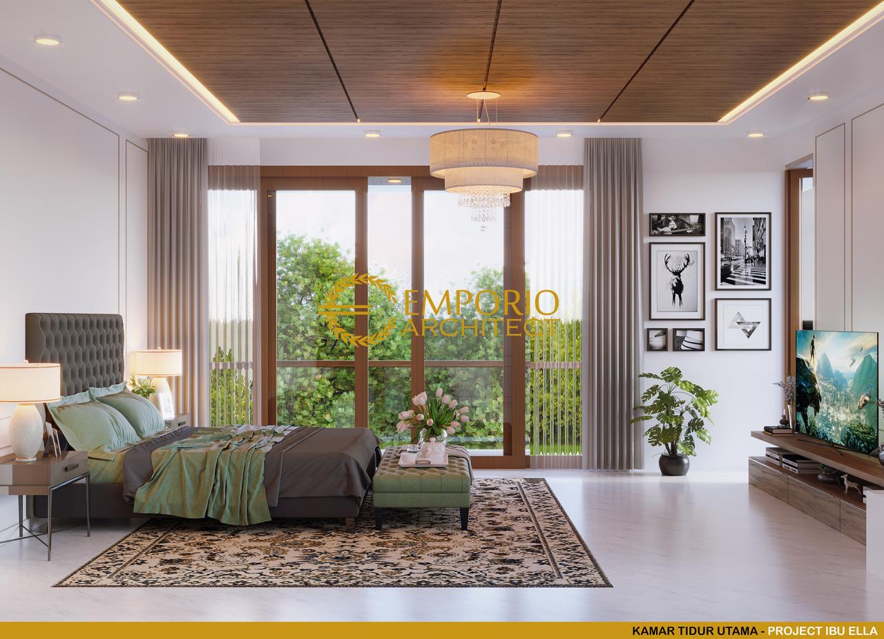 Desain Kamar Tidur Utama Rumah Modern 2 Lantai Ibu Ella di Jakarta Selatan 7