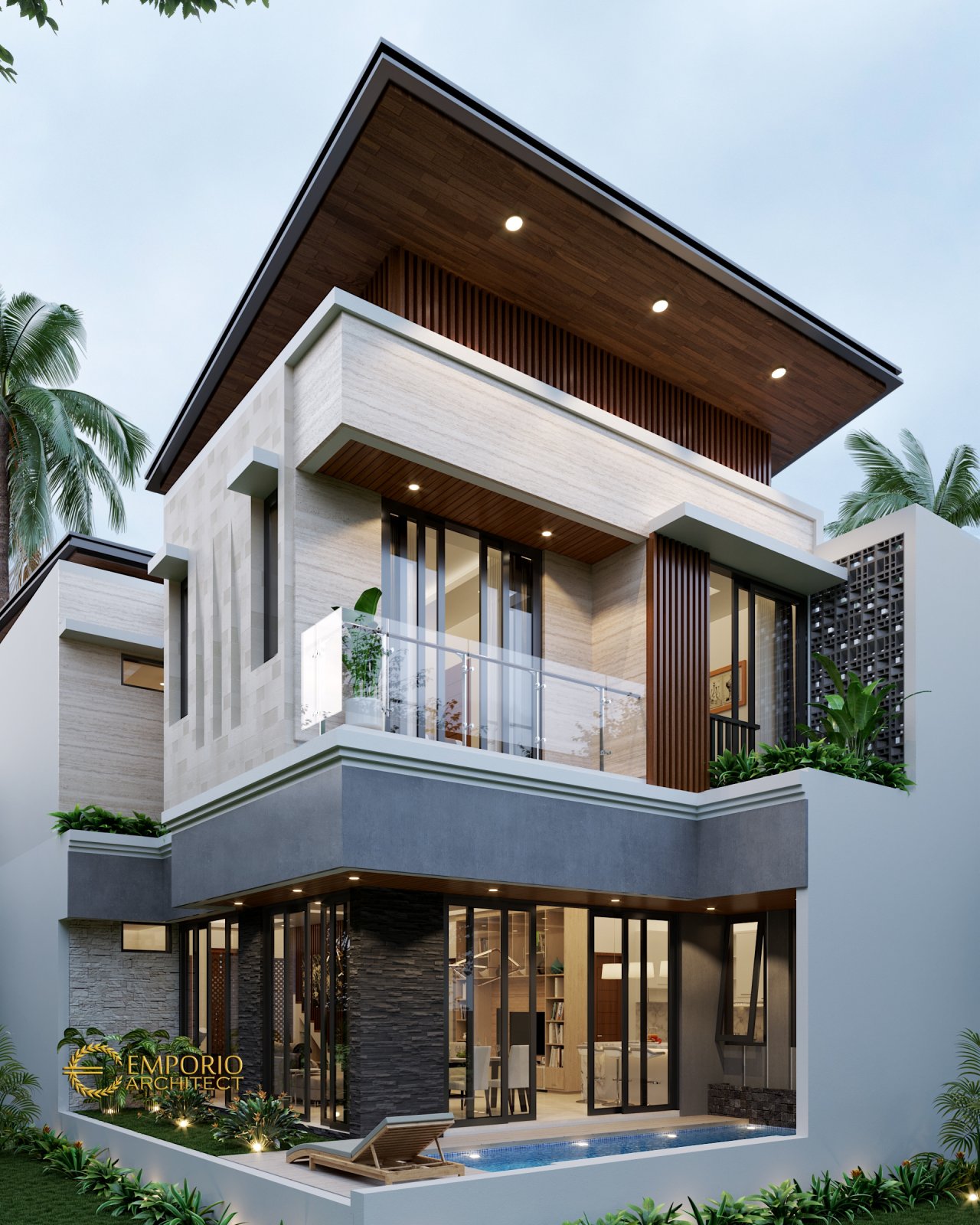 Desain Rumah Modern 2 Lantai Bapak Boyke di Jakarta Timur 2