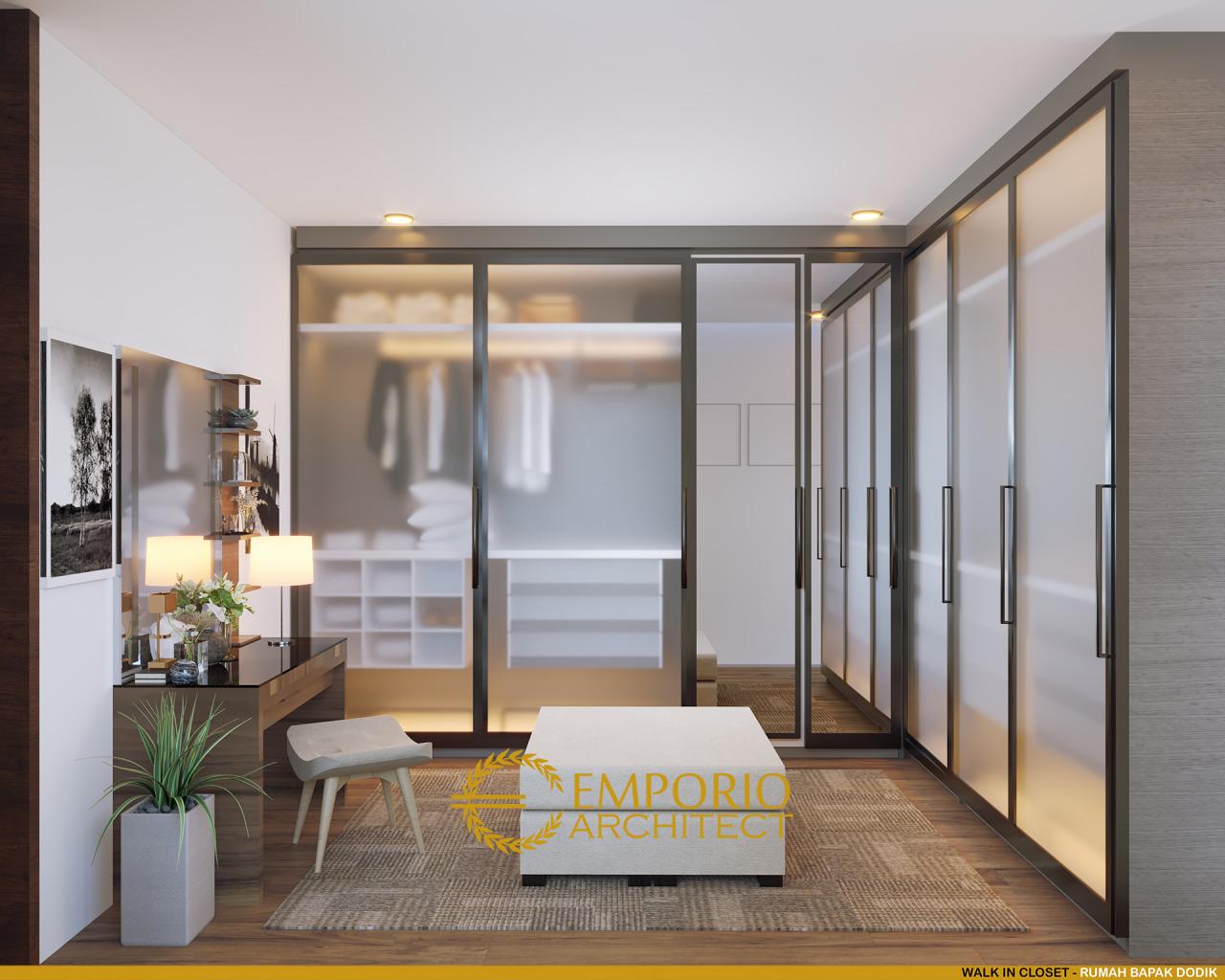 Desain Walk In Closet Rumah Modern 2 Lantai Bapak Dodik di Jakarta Timur 9